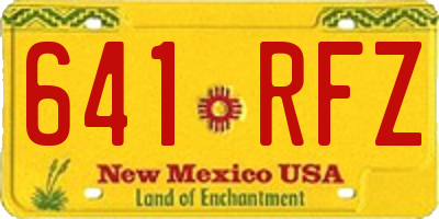 NM license plate 641RFZ