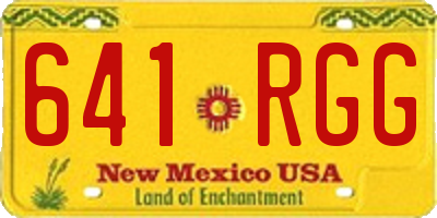 NM license plate 641RGG