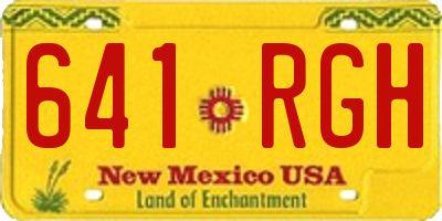 NM license plate 641RGH