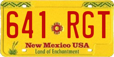 NM license plate 641RGT