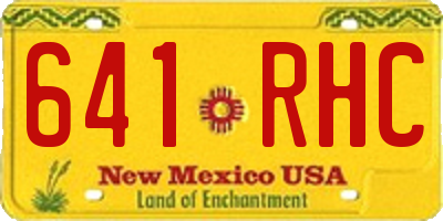 NM license plate 641RHC