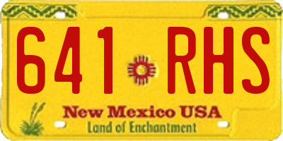 NM license plate 641RHS
