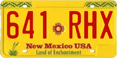 NM license plate 641RHX