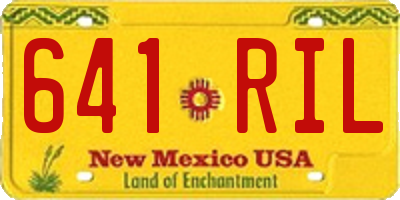 NM license plate 641RIL