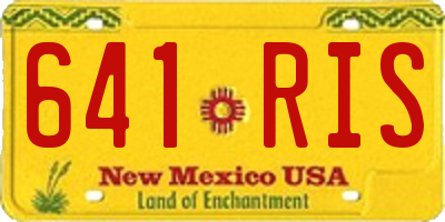 NM license plate 641RIS