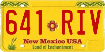 NM license plate 641RIV