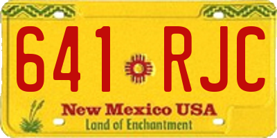 NM license plate 641RJC