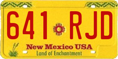 NM license plate 641RJD