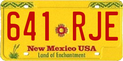 NM license plate 641RJE