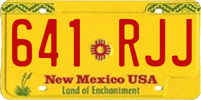 NM license plate 641RJJ