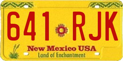 NM license plate 641RJK