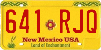 NM license plate 641RJQ