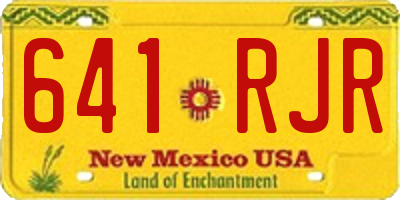 NM license plate 641RJR