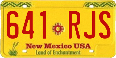 NM license plate 641RJS