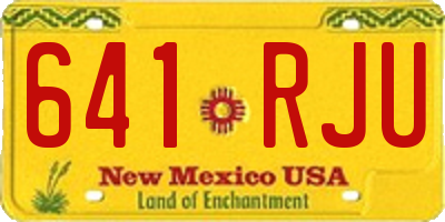 NM license plate 641RJU