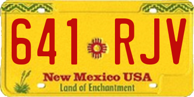 NM license plate 641RJV