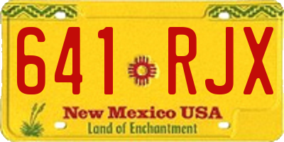NM license plate 641RJX