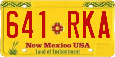 NM license plate 641RKA