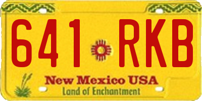 NM license plate 641RKB