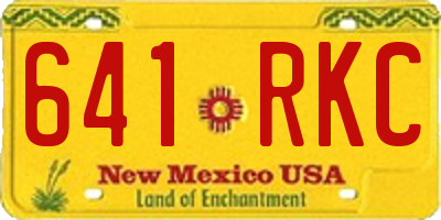 NM license plate 641RKC