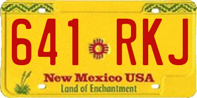 NM license plate 641RKJ
