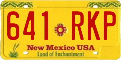 NM license plate 641RKP