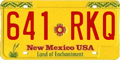 NM license plate 641RKQ