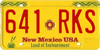NM license plate 641RKS