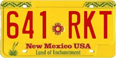 NM license plate 641RKT