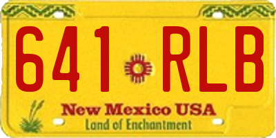 NM license plate 641RLB