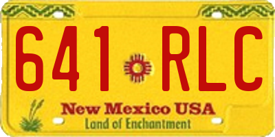 NM license plate 641RLC