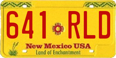 NM license plate 641RLD