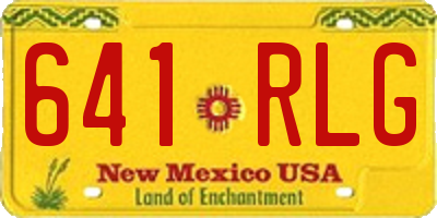 NM license plate 641RLG