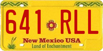 NM license plate 641RLL