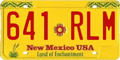 NM license plate 641RLM