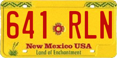 NM license plate 641RLN