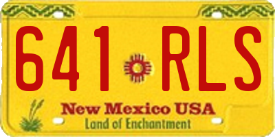 NM license plate 641RLS