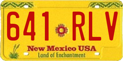 NM license plate 641RLV