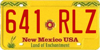 NM license plate 641RLZ