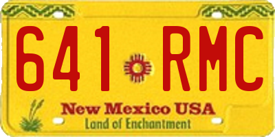 NM license plate 641RMC