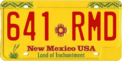 NM license plate 641RMD