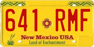 NM license plate 641RMF