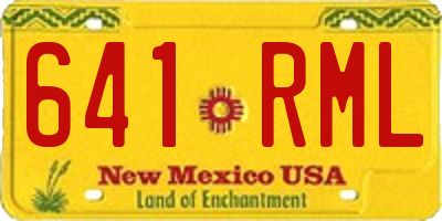 NM license plate 641RML