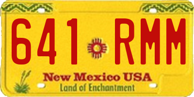 NM license plate 641RMM