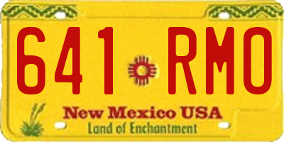 NM license plate 641RMO