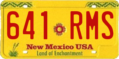 NM license plate 641RMS