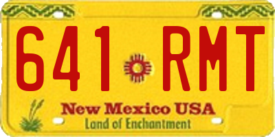NM license plate 641RMT