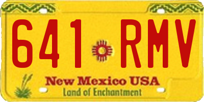 NM license plate 641RMV