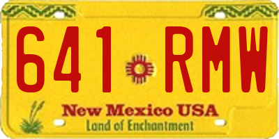 NM license plate 641RMW