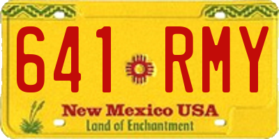 NM license plate 641RMY